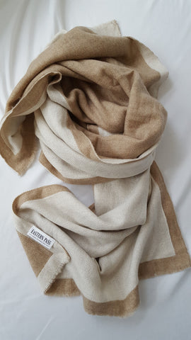 Vikrant Cashmere & Wool Scarf-Beige/Cream