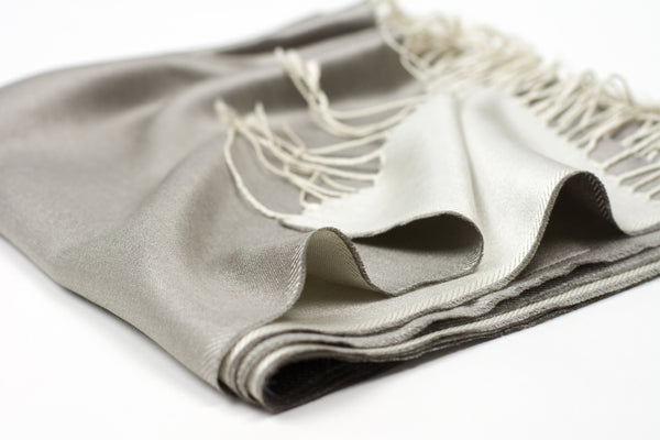 Ena Mina Scarf-Silver/Ivory