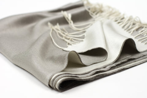 Ena Mina Scarf-Silver/Ivory