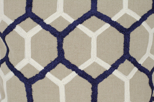 Madhur Pillow-Sapphire & White