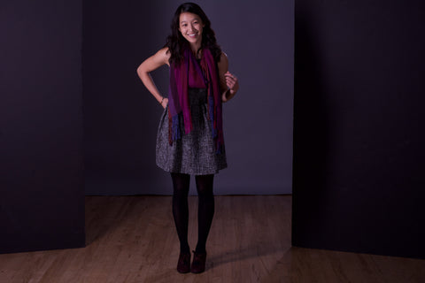 Mala Wool Scarf-Plum