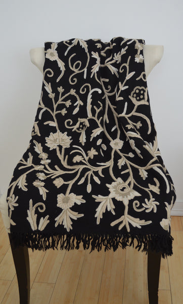 Kaliyaan Wool Throw-Black