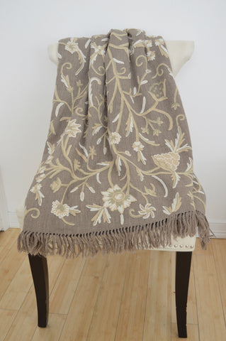 Kaliyaan Wool Throw-Brown