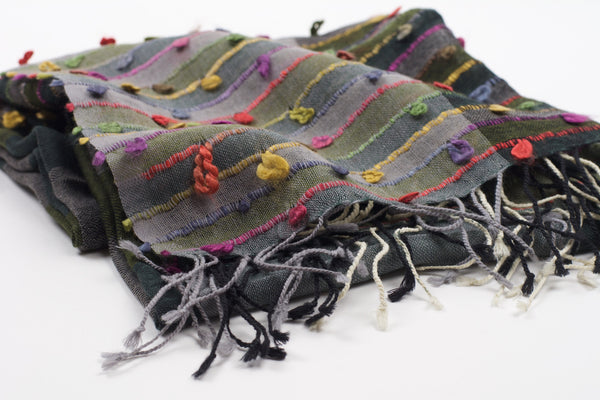 Anushri Wool Scarf-Black