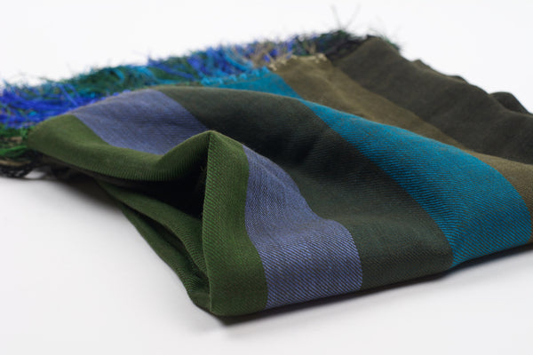Mala Wool Scarf-Teal Green