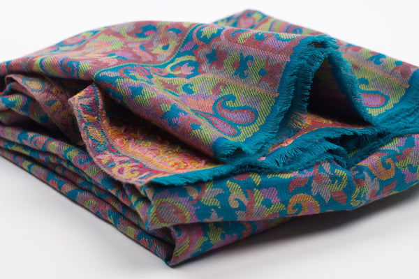 Anjana Wool Scarf-Teal