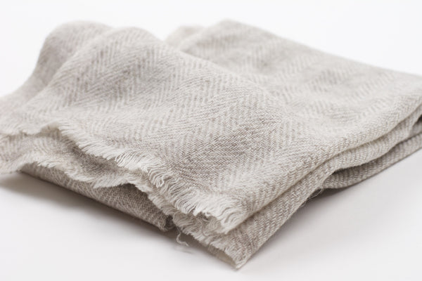 Vijay Wool Scarf-Light Gray