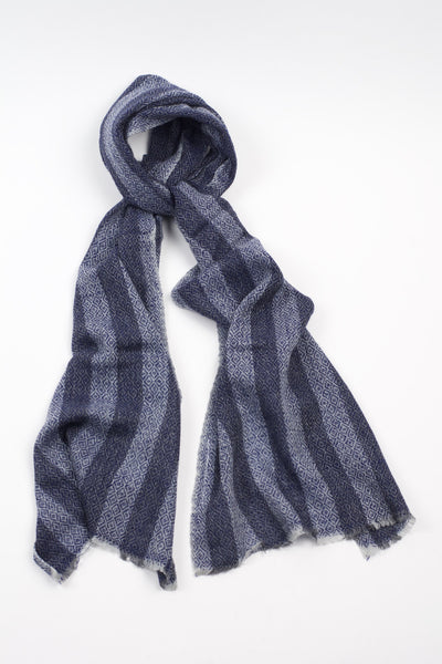 Aadit Cashmere Wool Blend Scarf-Blue