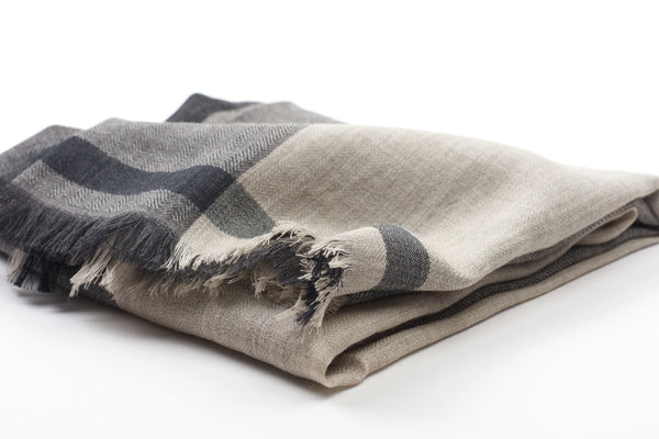 Aarvind Wool Blend Scarf-Heather Black